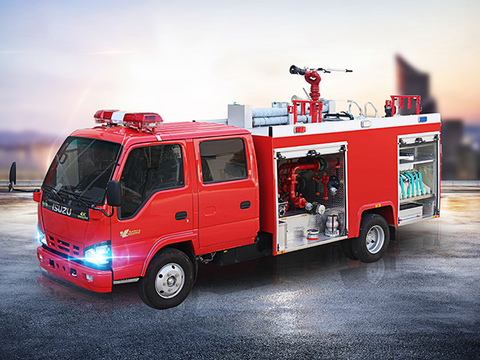 Isuzu 2000liters Water และ Foam Fire Fire Truck